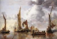 Jan van de Capelle - The State Barge Saluted by the Home Fleet